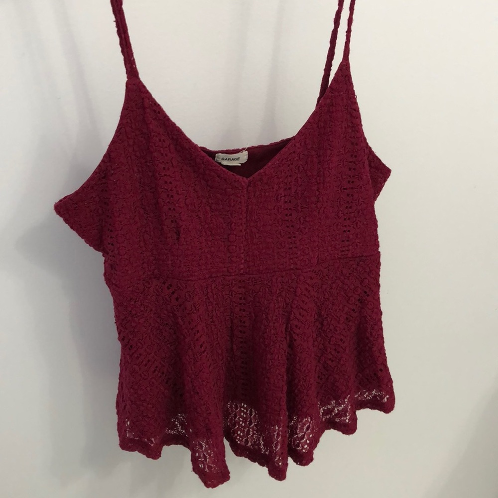 ✨2 for 25✨ Red wine babydoll tank top